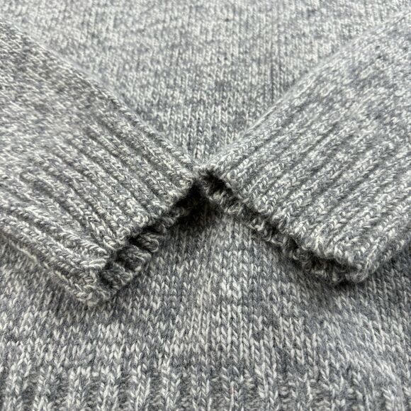 Martin + OSA Sweater L Mens Gray Speckle Wool Blend Heavy Long Sleeve Outdoor - Picture 7 of 9